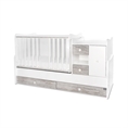 Bed MiniMAX NEW white+artwood /removed front panels/